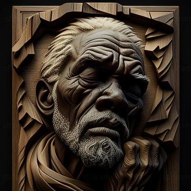 3D model Nelson August Moore American artist (STL)